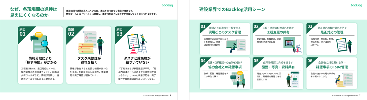 【建設業界向け】現場間の進捗ブラックボックスを解消するBacklog活用ガイド