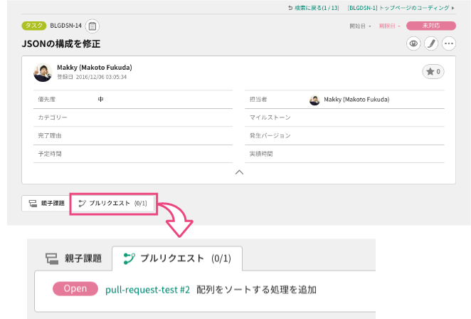 関連するプルリクエスト
