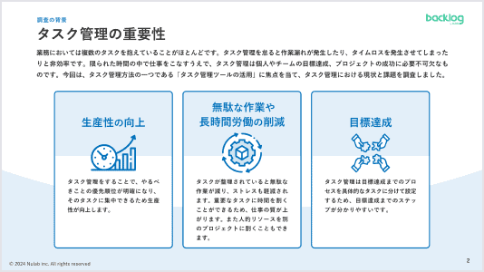 タスク管理の重要性について説明している資料画像