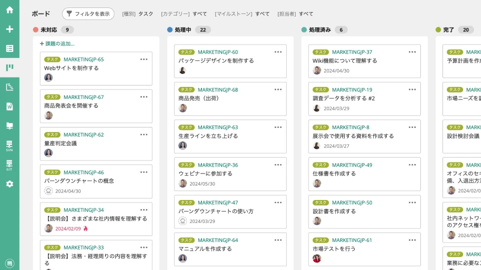 カンバンボードのイメージ図
