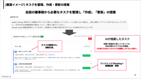 AI バックログスイーパー サービス紹介のサンプルページ2