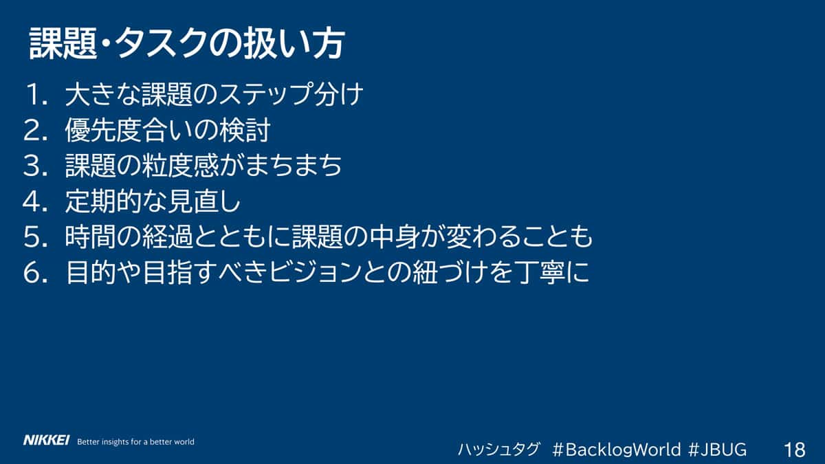 課題・タスクの扱い方