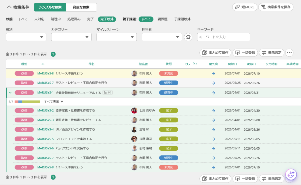 親子課題