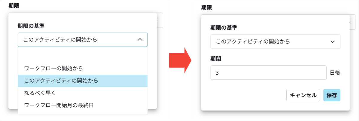 期限を設定する